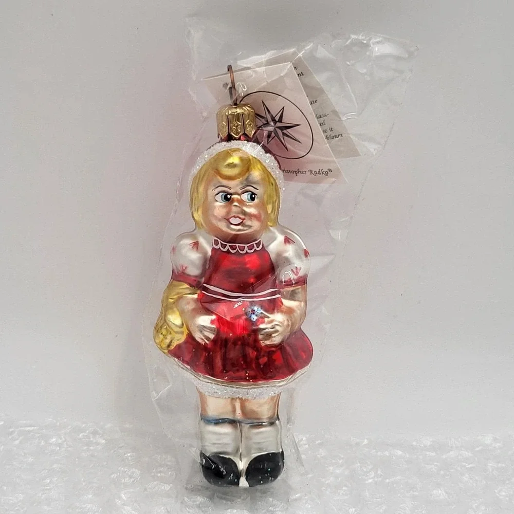 1995 Christopher Radko Little Red Magic Glass Christmas Ornament~ New Sealed!